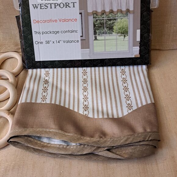 The Westport Decorative Valance Contains One Valance 58" X 14" New in Package - Picture 4 of 11